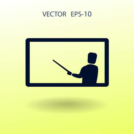 Flat  icon of presentation. vector illustrationのイラスト素材