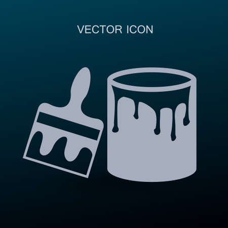 paint brush icon vector illustrationのイラスト素材