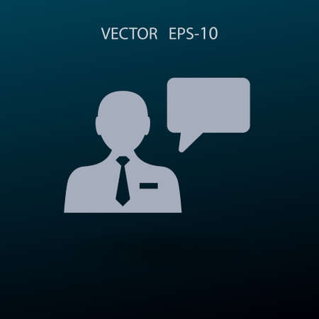 Flat icon of support. vector illustrationのイラスト素材