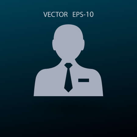 Flat icon of businessman. vector illustrationのイラスト素材