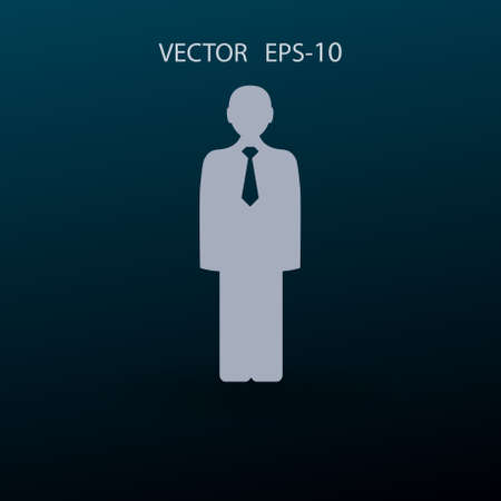 Flat icon of businessman. vector illustrationのイラスト素材
