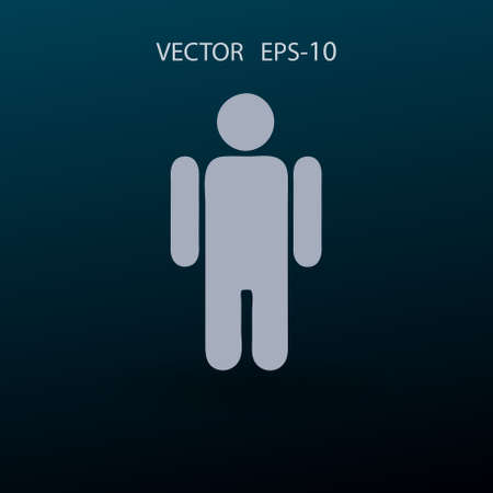 Flat icon of businessman. vector illustrationのイラスト素材