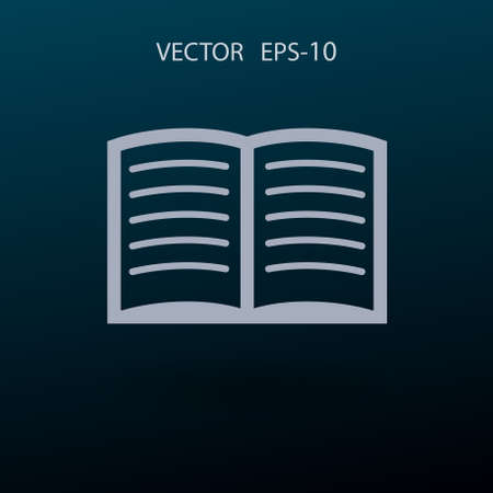 Flat icon of book. vector illustrationのイラスト素材
