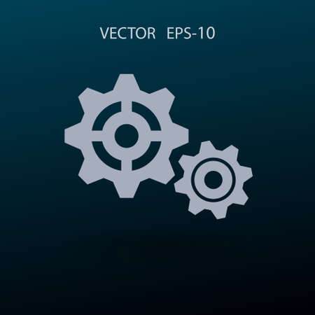 Gears icon. vector illustrationのイラスト素材