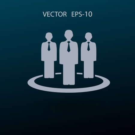 Flat icon of team work. vector illustrationのイラスト素材