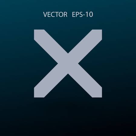 Flat  icon of prohibit. vector illustrationのイラスト素材