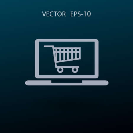 Online shopping icon. vector illustrationのイラスト素材
