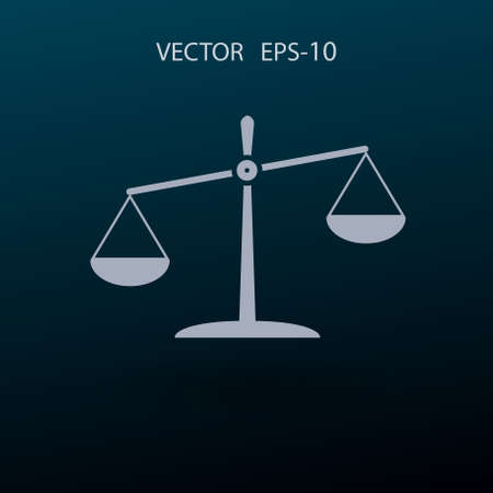 Flat  icon of Justice. vector illustrationのイラスト素材