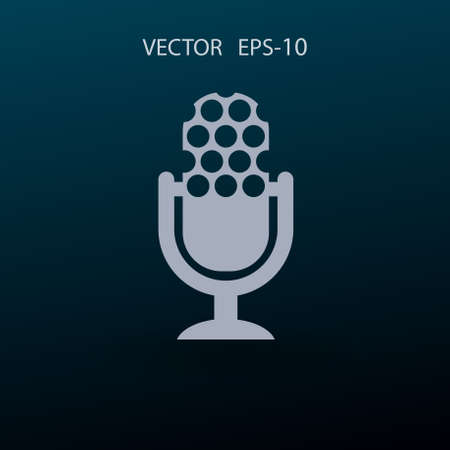 microphone icon. vector illustrationのイラスト素材