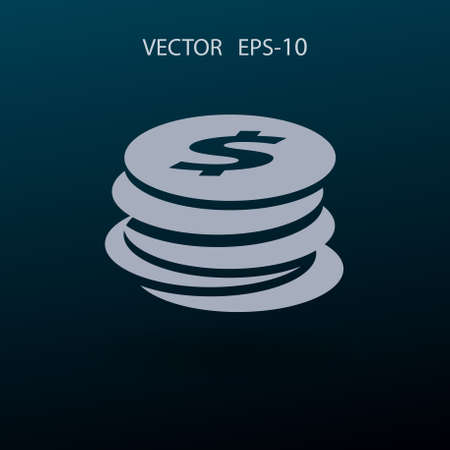 Flat icon of money. vector illustrationのイラスト素材
