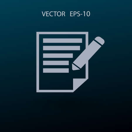 Flat  icon of notes. vector illustrationのイラスト素材