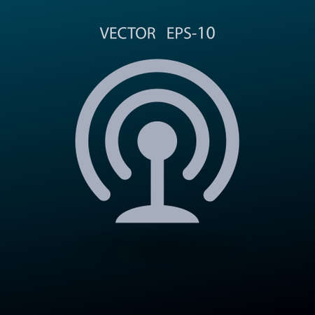 Flat icon of wifi. vector illustrationのイラスト素材