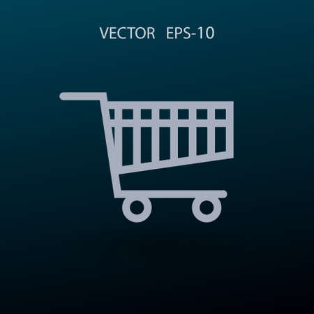 Flat icon of shopping chart. vector illustrationのイラスト素材
