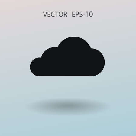 Flat  icon of cloud. vector illustrationのイラスト素材