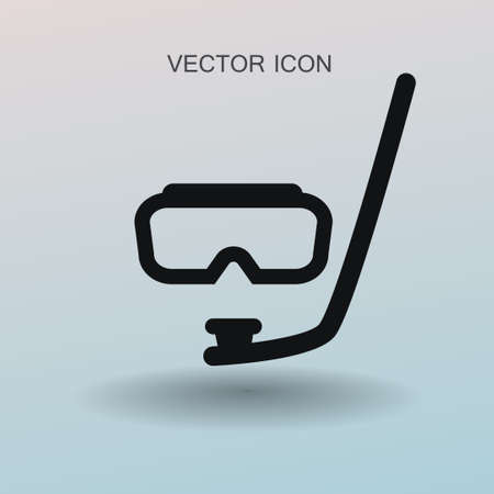Diving mask vector icon illustrationのイラスト素材
