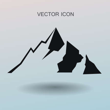 Mountains icon vector illustrationのイラスト素材