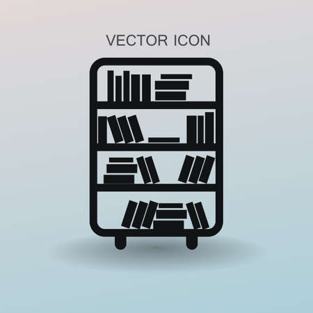 shelves with books vector illustrationのイラスト素材