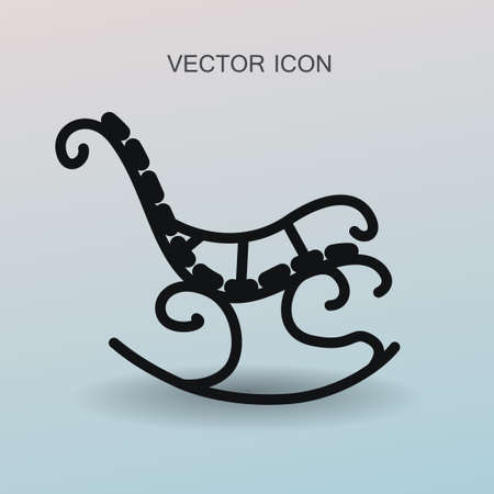 rocking chair icon vector illustrationのイラスト素材