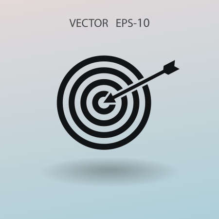 Flat icon of aim vector illustrationのイラスト素材