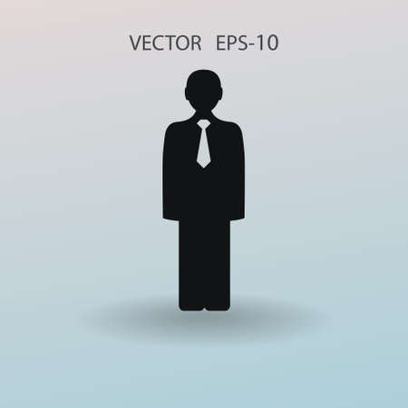 Flat icon of businessman. vector illustrationのイラスト素材