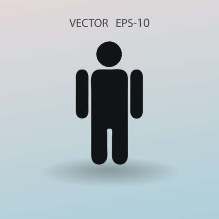 Flat icon of businessman. vector illustrationのイラスト素材