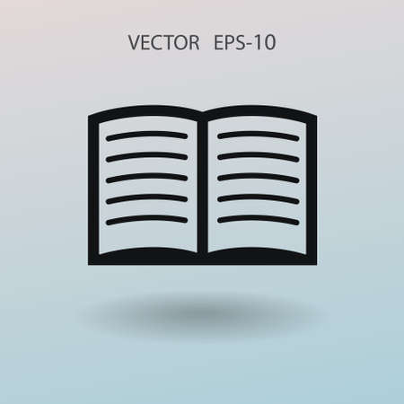 Flat icon of book. vector illustrationのイラスト素材