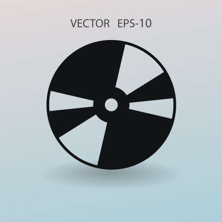 Flat  icon of DVD disc. vector illustrationのイラスト素材