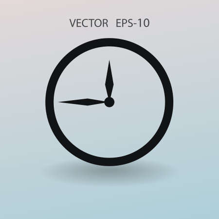 Flat  icon of clock. vector illustrationのイラスト素材