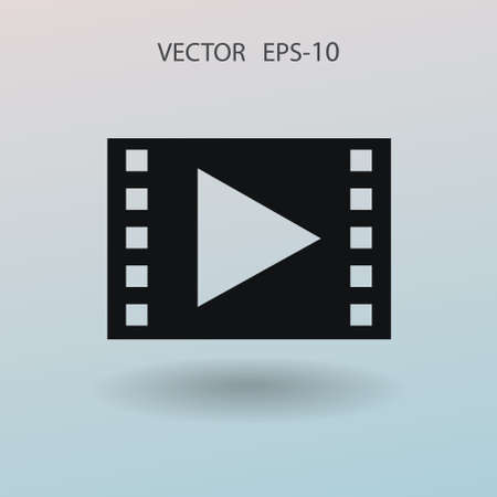 Flat icon of video. vector illustrationのイラスト素材
