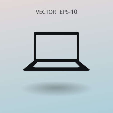 Flat icon of laptop. vector illustrationのイラスト素材