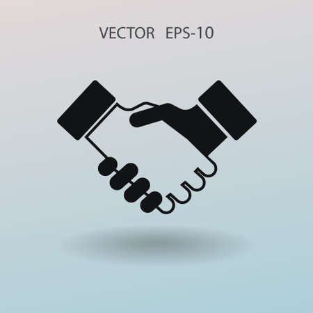 Flat  icon of heandshake. vector illustrationのイラスト素材