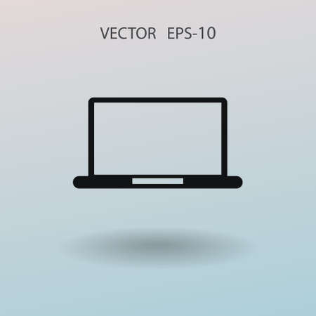 Flat icon of laptop. vector illustrationのイラスト素材