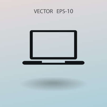 Flat icon of laptop. vector illustrationのイラスト素材