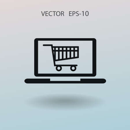 Online shopping icon. vector illustrationのイラスト素材