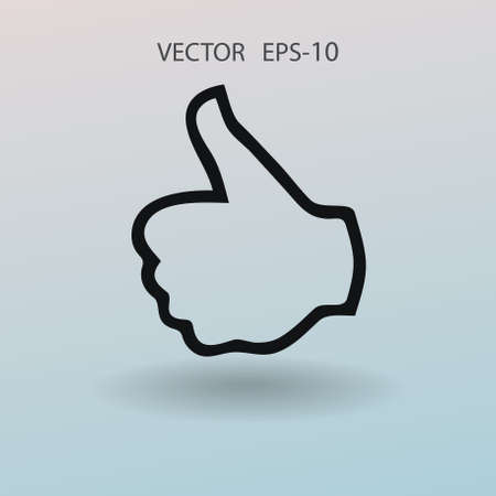Flat icon of ok. vector illustrationのイラスト素材