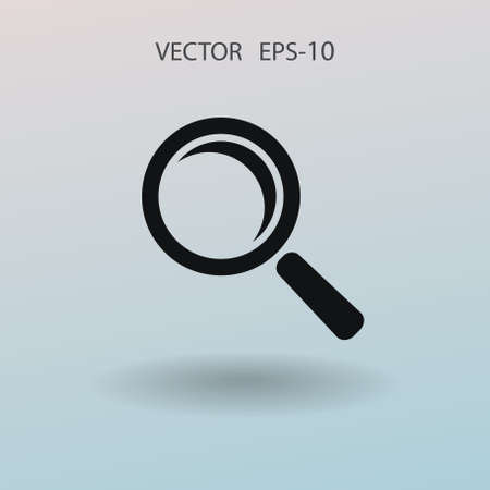 Flat icon of loupe. vector illustrationのイラスト素材