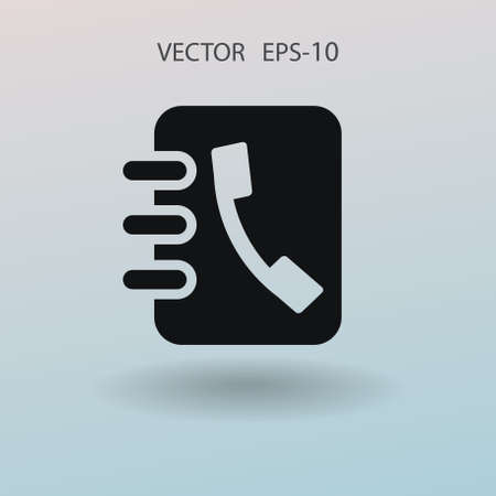 Flat icon of  contacts book. vector illustrationのイラスト素材