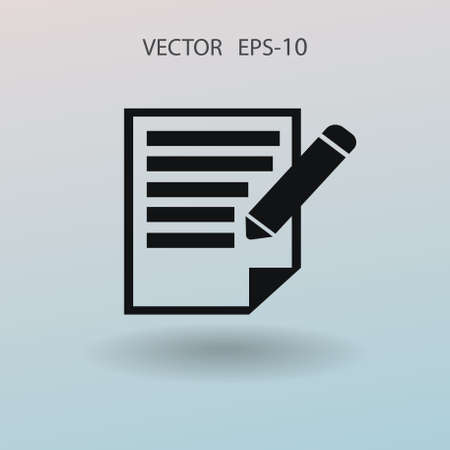 Flat  icon of notes. vector illustrationのイラスト素材