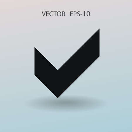 Flat icon of check box. vector illustrationのイラスト素材