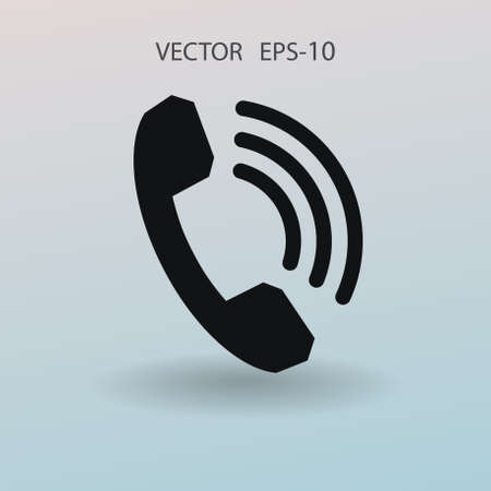 Flat icon of a phone. vector illustrationのイラスト素材