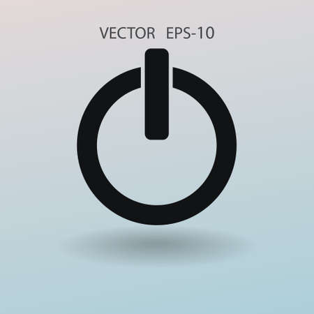 Flat icon of power. vector illustrationのイラスト素材