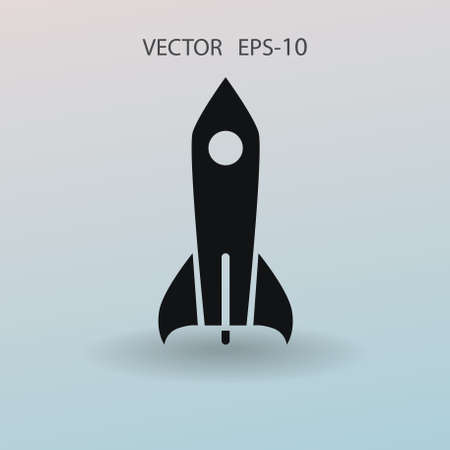 Flat  icon of rocket. vector illustrationのイラスト素材
