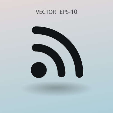Flat icon of rss. vector illustrationのイラスト素材