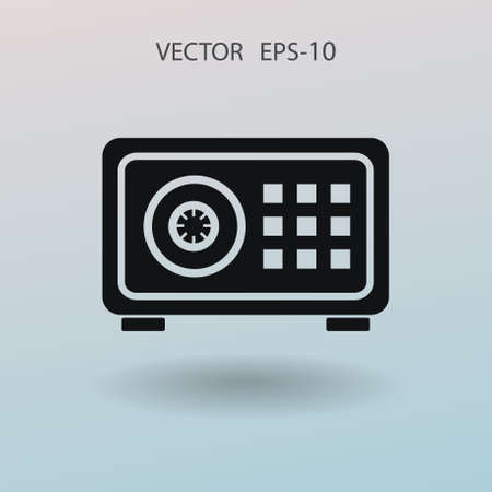 Flat icon of safe. vector illustrationのイラスト素材