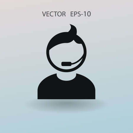 Flat icon of support. vector illustrationのイラスト素材