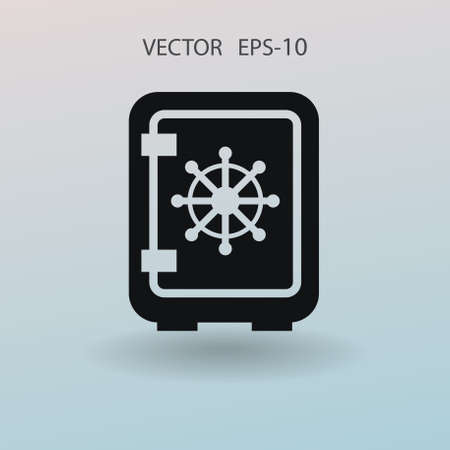 Flat icon of safe. vector illustrationのイラスト素材
