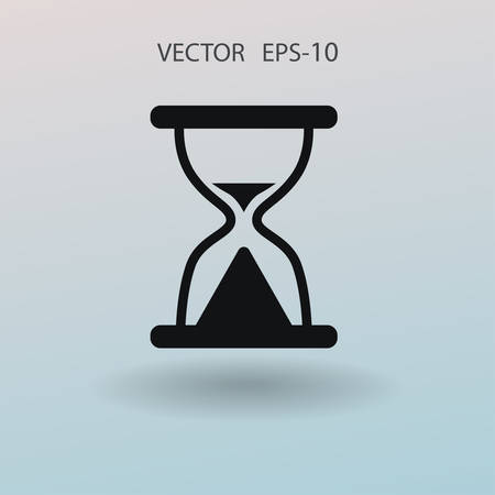 Flat icon of hourglass. vector illustrationのイラスト素材