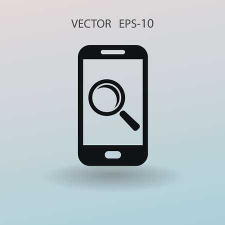 mobile search. vector illustrationのイラスト素材