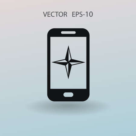 Flat icon of smartphone. vector illustrationのイラスト素材