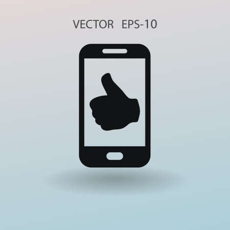 Flat icon of smartphone. vector illustrationのイラスト素材